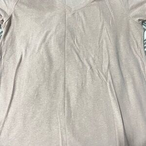 Women's Tan V-Neck Top